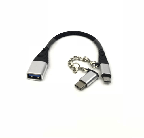 Type C/Micro USB 3.0 Male 2 in 1 OTG Cable